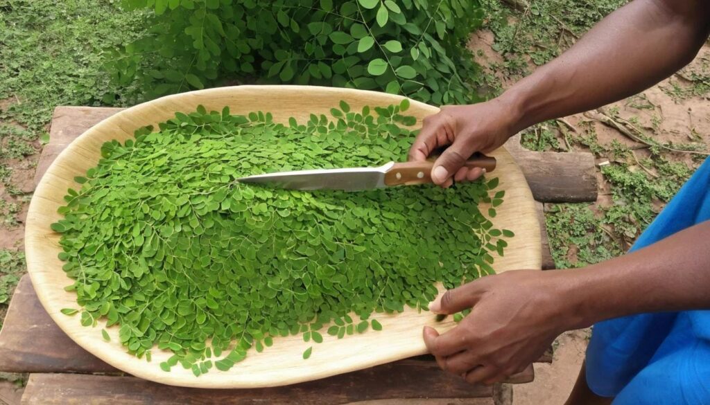 Harvesting of Moringa